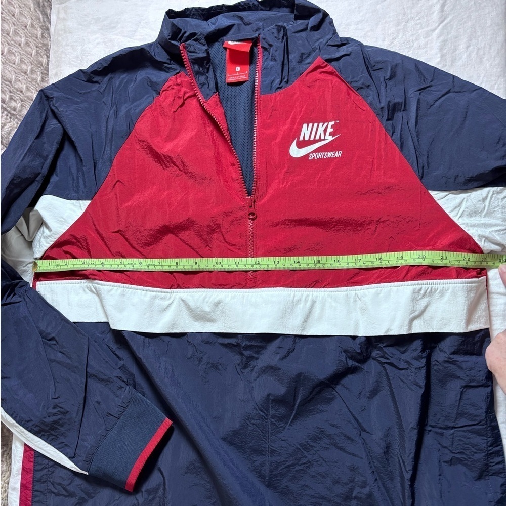 Nike Men’s Archive Half Zip Anorak / Track Jacket Red/Navy/White Size Large - Picture 15 of 16